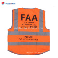 Gilet réfléchissant de sécurité de drone jaune fluorescent de 100% de polyester avec &quot;le pilote de drone commercial ne pas déranger&quot;